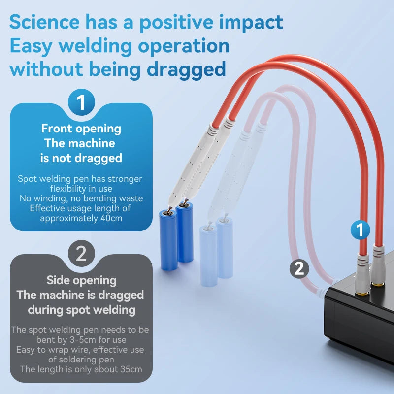 9000W Spot Welder High Power Portable Pedal Spot Welding Machine 1330A Present Adjustable Welders for DIY 18650 Battery