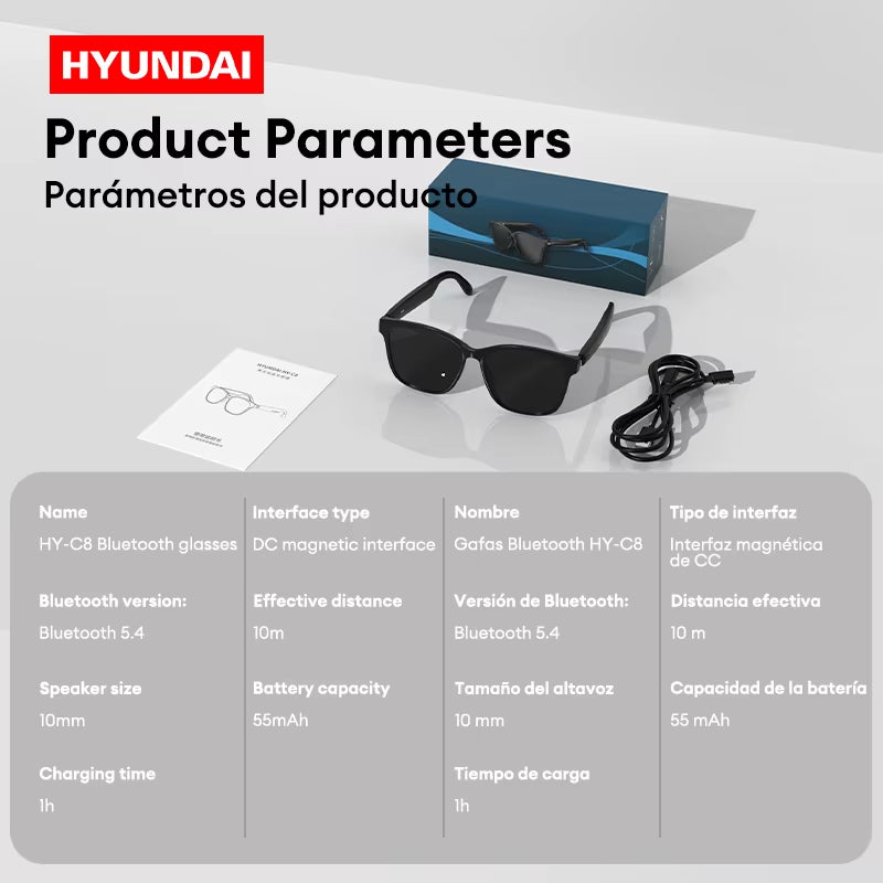 Choice HY-C8 AI Glasses Translation Earphones with Camera Automatic Voice Smart Glasses Multi-Function Keys for Sports