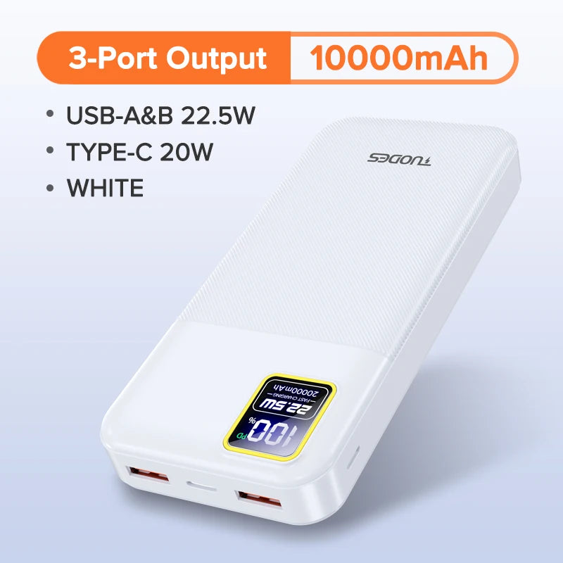 Power Bank 20000Mah PD20W External Large Battery Capacity 22.5W Fast Charging Portable Charger for Iphone Samsung Xiaomi