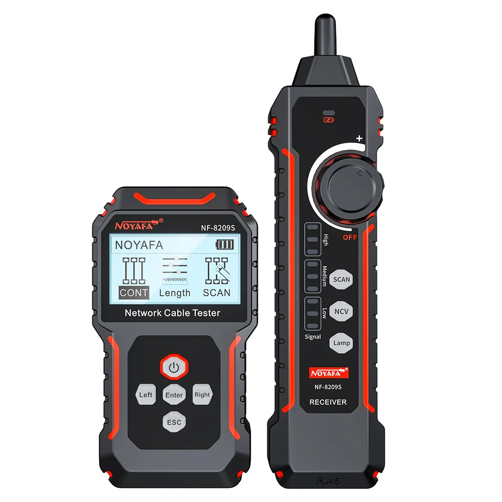 New NF-8209S LCD Network Cable Tester Wire Tracker Poecurrent Length Cabl RJ45 Cable Tracker Multifunctional Tester Tool