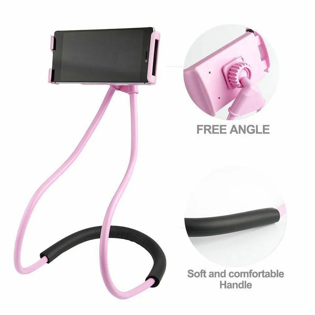 Mobile Phone Holder Hanging Neck Lazy Cellphone Mount Accessories Adjustable 360 Degree Phones Holder Stand for Iphone