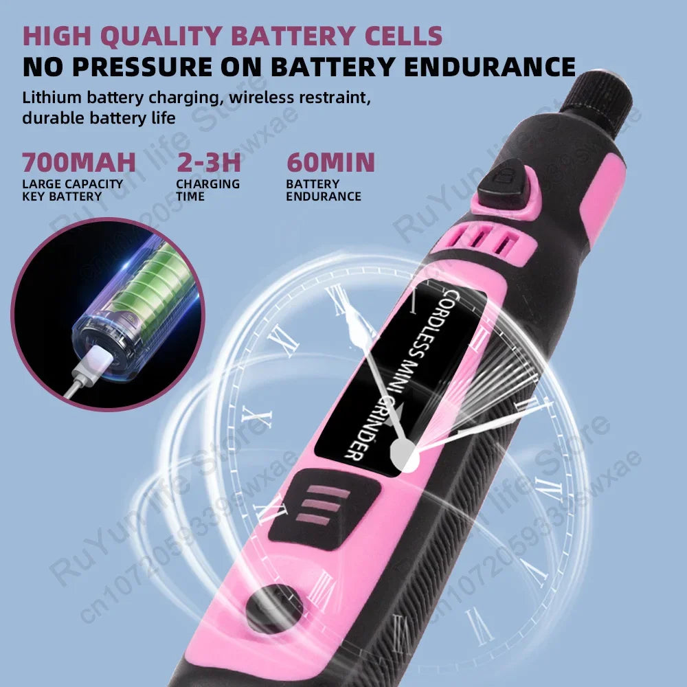5000-10000-15000R Electric Drill Mini Grinder Engraver Rotary Tool for Glass Ceramic Grinding Engraving Polishing Car Repair Kit