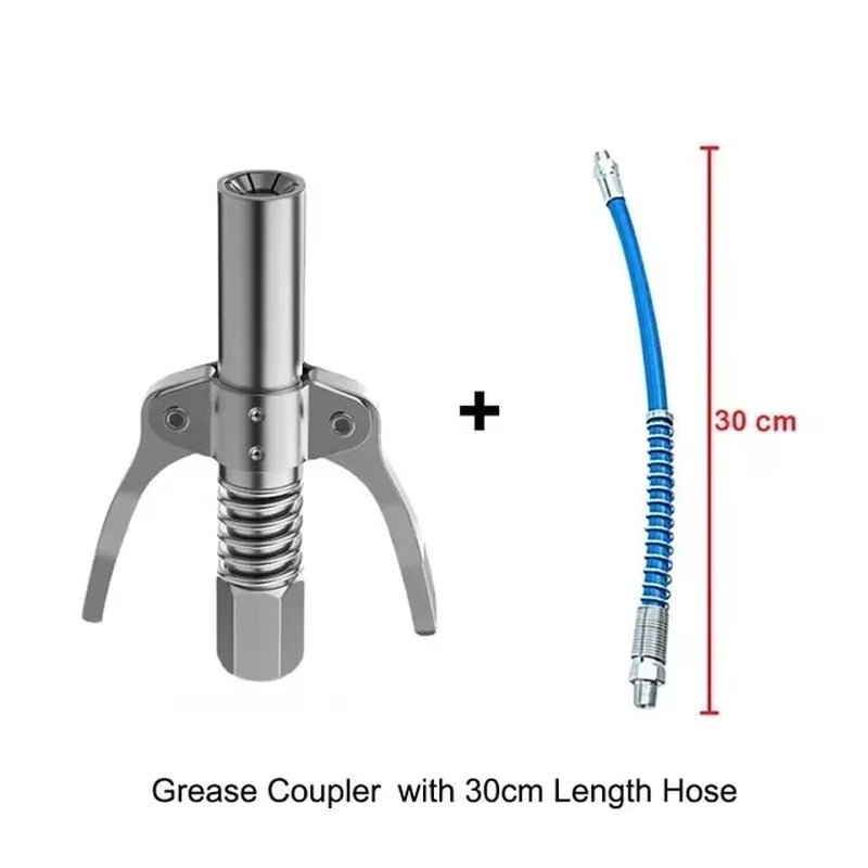 Grease Coupler Heavy-Duty Quick Release Grease Gun Coupler NPTI/8 10000 PSI Two Press Easy to Push Accessories