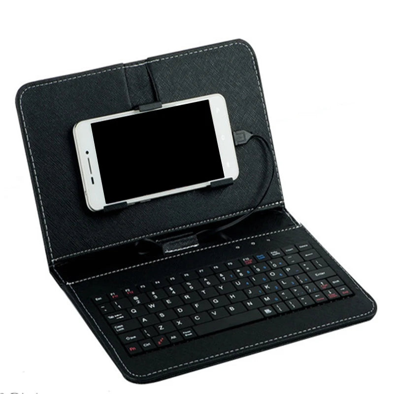 Keyboard Case Phone Keyboard Mobile Phone Universal Keyboard Holster PU Travel Carrying Stand Cover Gdeals