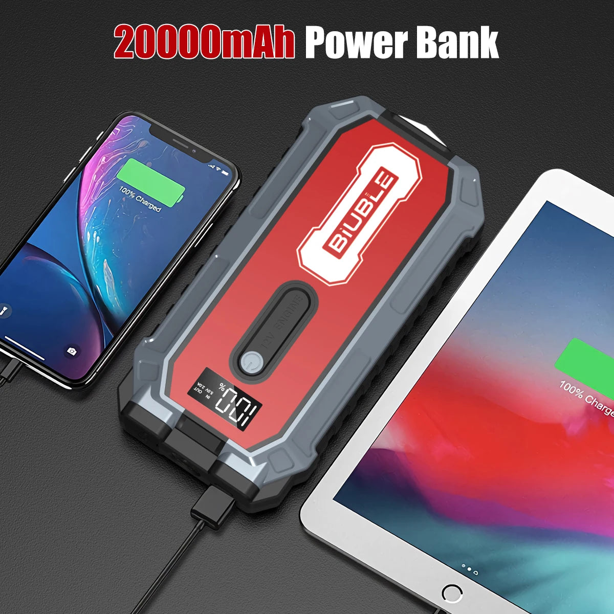 Power Bank 4000A Jump Starter Portable Charger Car Booster 12V Starting Device Power Bank Car Battery Booster Charger Forpetrol