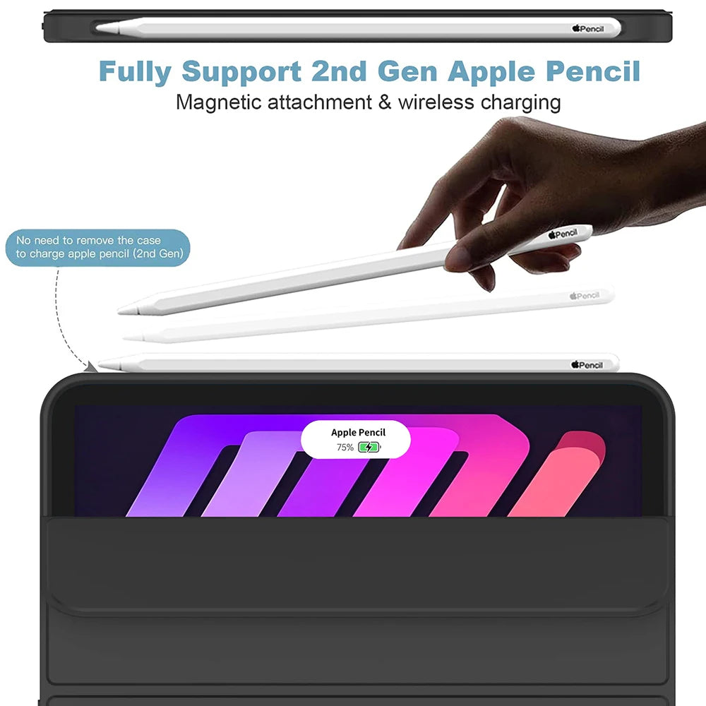 For Ipad Mini 6 / 7 8.3'' 2021 2024 Soft Silicone Case, for Apple Ipad Mini 6Th 7Th Generation Magnetic Flip Smart Cover