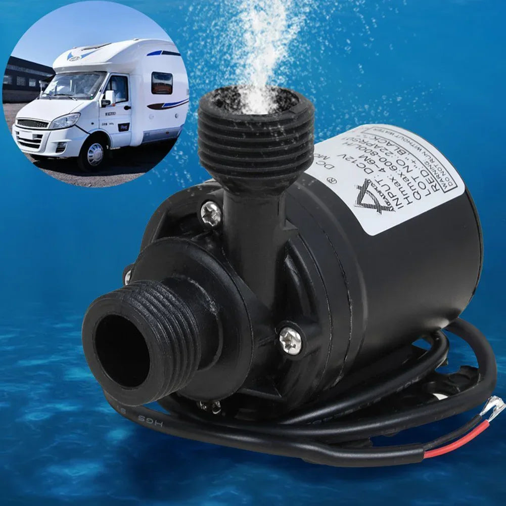 Garden High Pressure Pump DC 12V Submersible Pump 800L/H 5M Solar Brushless Motor Water Pump Low Noise Water Circulation Pump