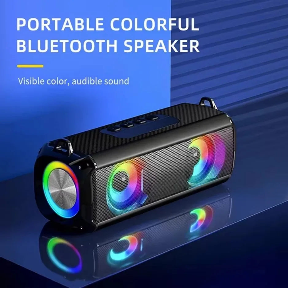 RGB Speaker EBS-045 Aliexpress Choice Portable Wireless Music Player Soulder Straps LED Bluetooth 5.0 TF USB-C Outdoor