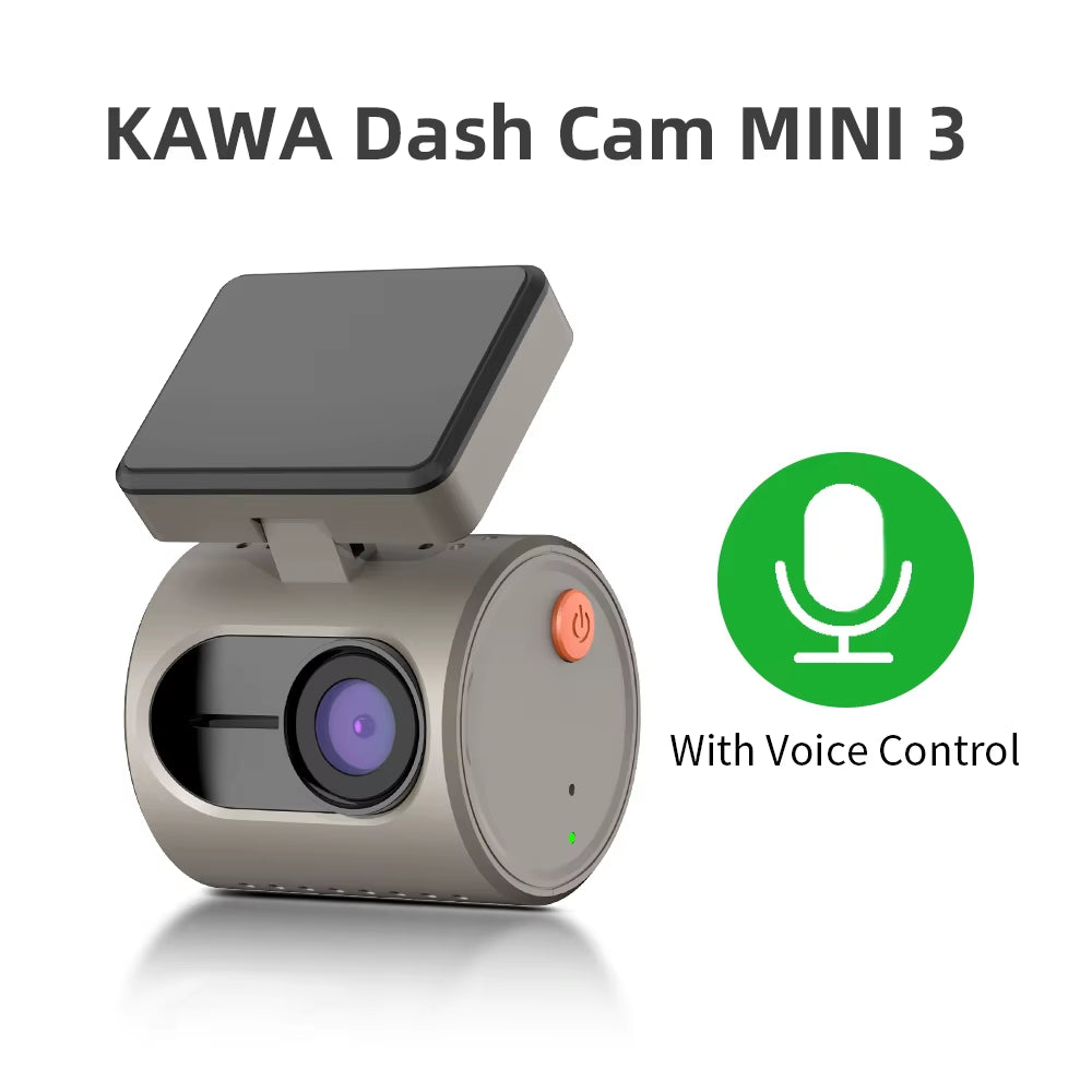 2K Dash Camera for Cars DVR Dash Cam MINI 3 Video Recorder Emergency Voice Control Night Vision Wifi APP Monitor Dashcam