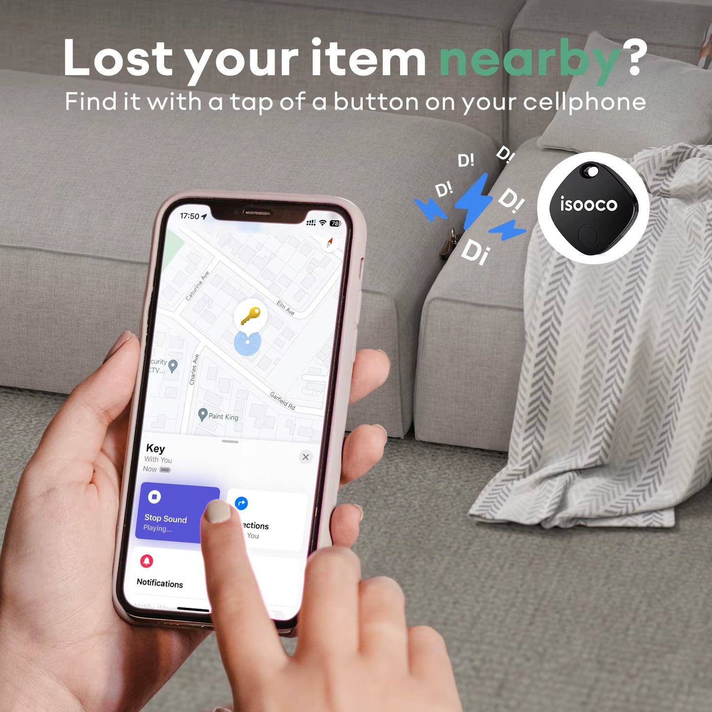 1/2/3/4Pcs Mini Car Locator Anti-Lost Wallet Keychain Smart Tag Bluetooth Tracker Key Item Finder Use Find My (IOS Only)