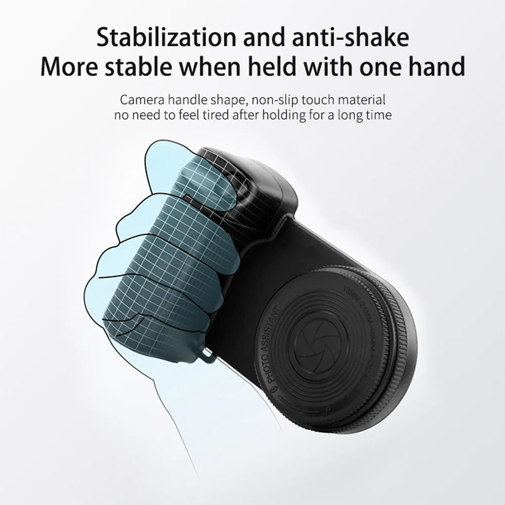 For Magsafe Bluetooth-Compatible Shutter Phone Holder Camera Handle Grip Selfie Stablizer with Fill Light for Android Iphone 16