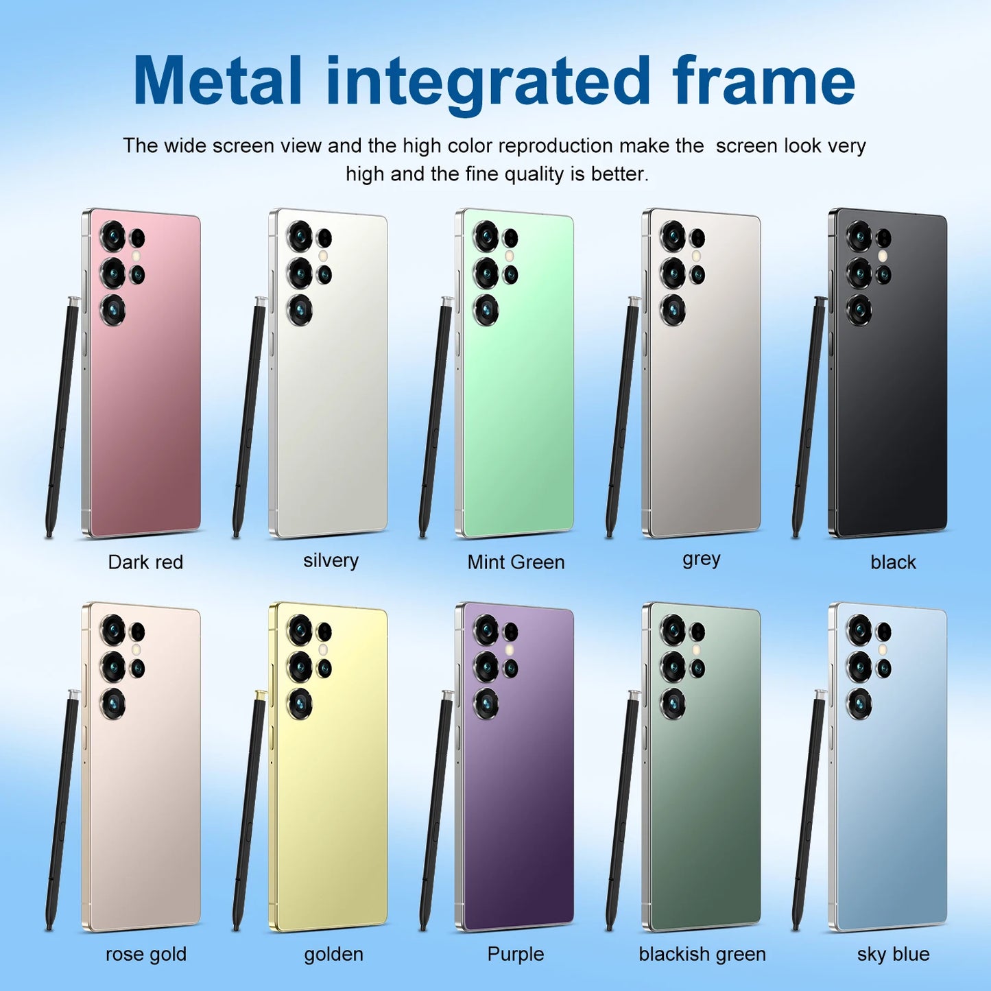 2025 HOT S26 Ultra 7.3HD Global Edition Original Smart Dual Card 7800Mah Battery Facial 5G Dual Card Dual Standby Android 14