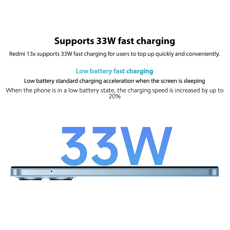 Global Version Redmi 13X Smartphone MTK Helio G91 Ultra 108MP Super Clear Camera 6.79" FHD+ Display 33W Fast Charging