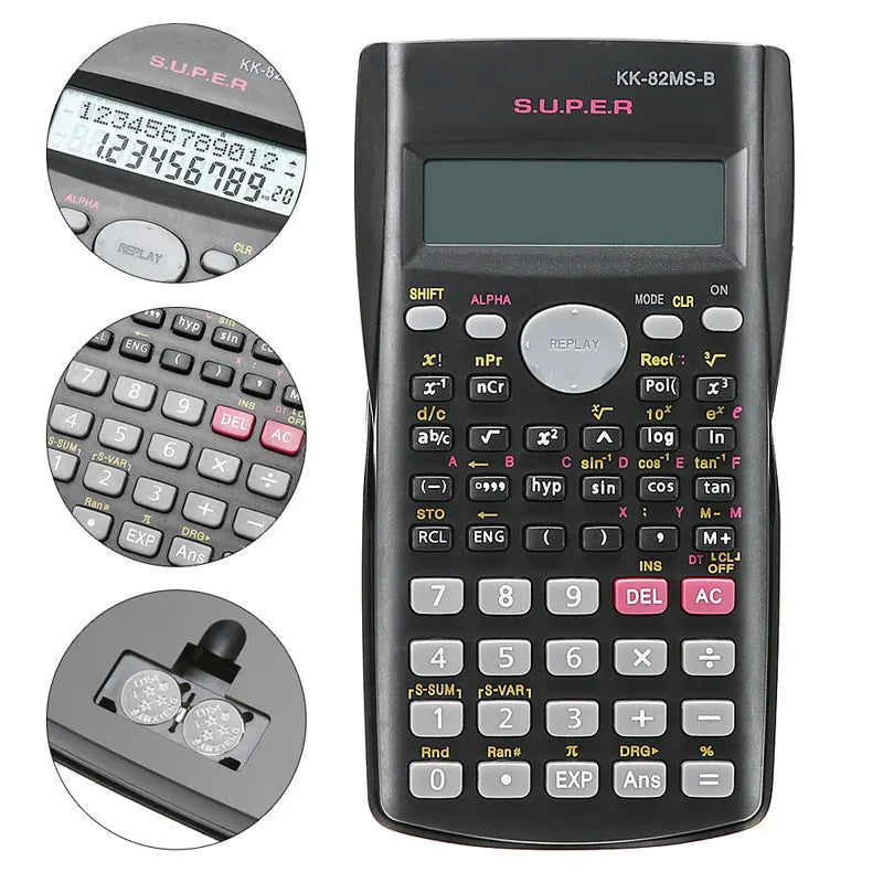 Scientific Calculator with 240 Functions and 2-Line Screen Multi-Purpose Portable Student Calculator for Math Teaching