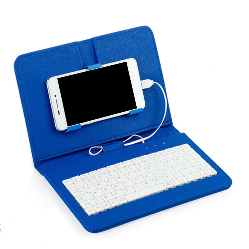 Keyboard Case Phone Keyboard Mobile Phone Universal Keyboard Holster PU Travel Carrying Stand Cover Gdeals