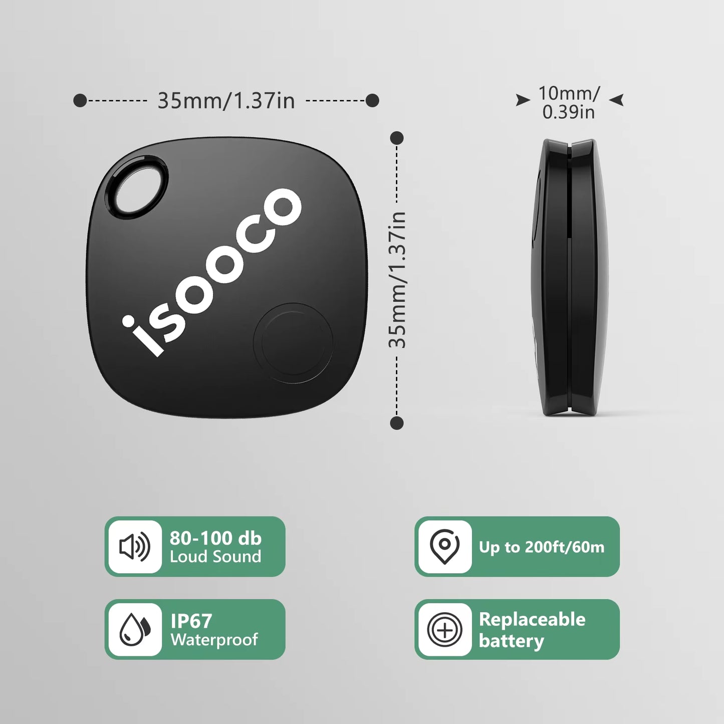 1/2/3/4Pcs Mini Car Locator Anti-Lost Wallet Keychain Smart Tag Bluetooth Tracker Key Item Finder Use Find My (IOS Only)