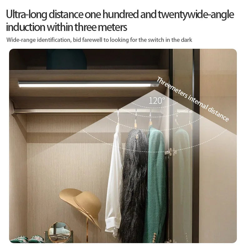 Night Light Led Lamp under Cabinet Lights Motion Sensor Night Light Closet Light Cabinet Kitchen Lighting Magnetic Night Lights