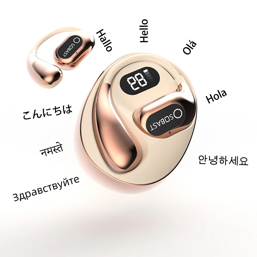 2025New AI Translator Earbuds Real-Time 2-Way 144+ Languages, Bluetooth 5.4, Wireless for Travel/Business/Learning , Ios/Android