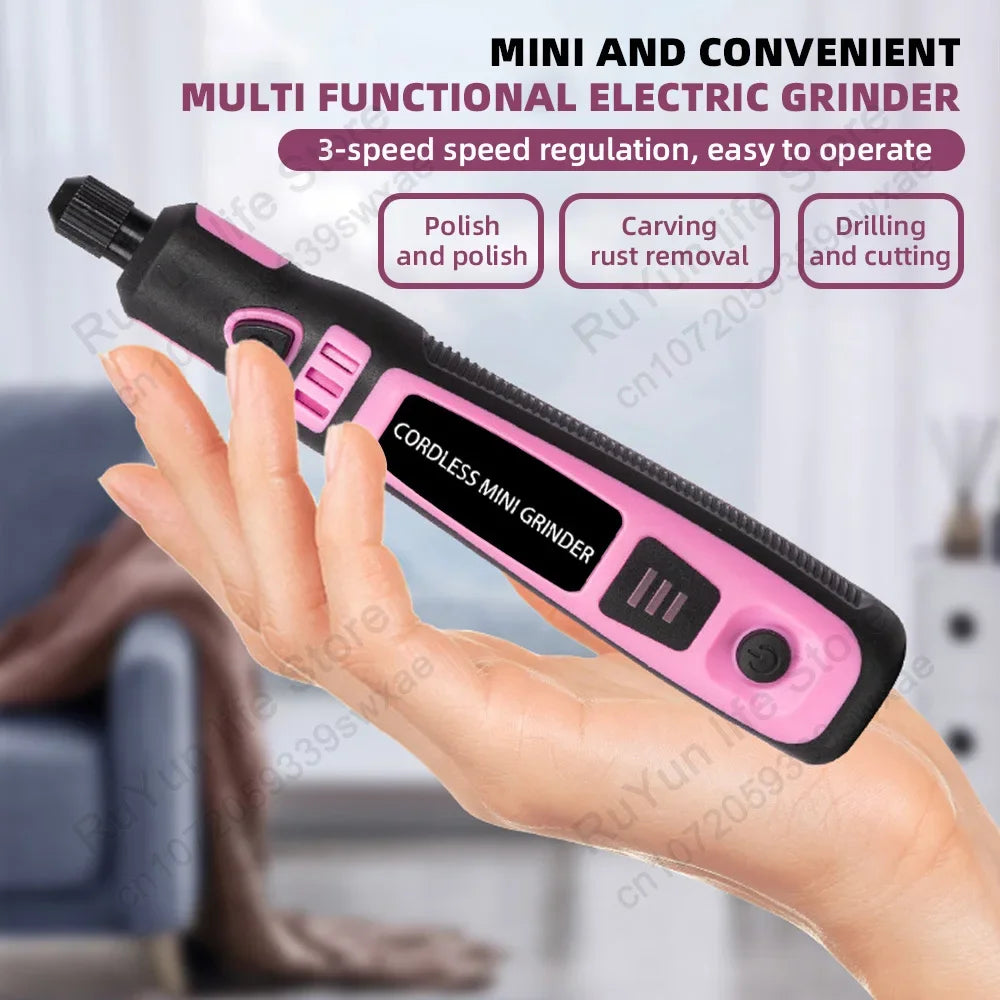 5000-10000-15000R Electric Drill Mini Grinder Engraver Rotary Tool for Glass Ceramic Grinding Engraving Polishing Car Repair Kit