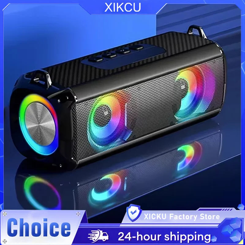 RGB Speaker EBS-045 Aliexpress Choice Portable Wireless Music Player Soulder Straps LED Bluetooth 5.0 TF USB-C Outdoor