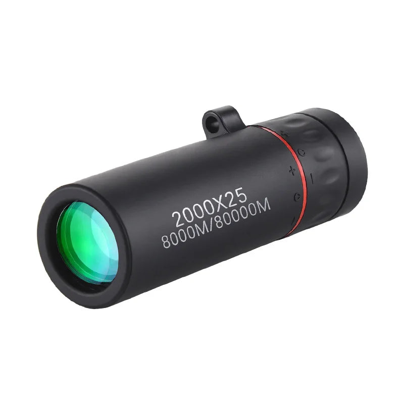 Outdoor 2000X25 HD Monocular Telescope Mini Portable Mobile Phone Telescope with Holder Camping Hunting Birdwatching Telescopes