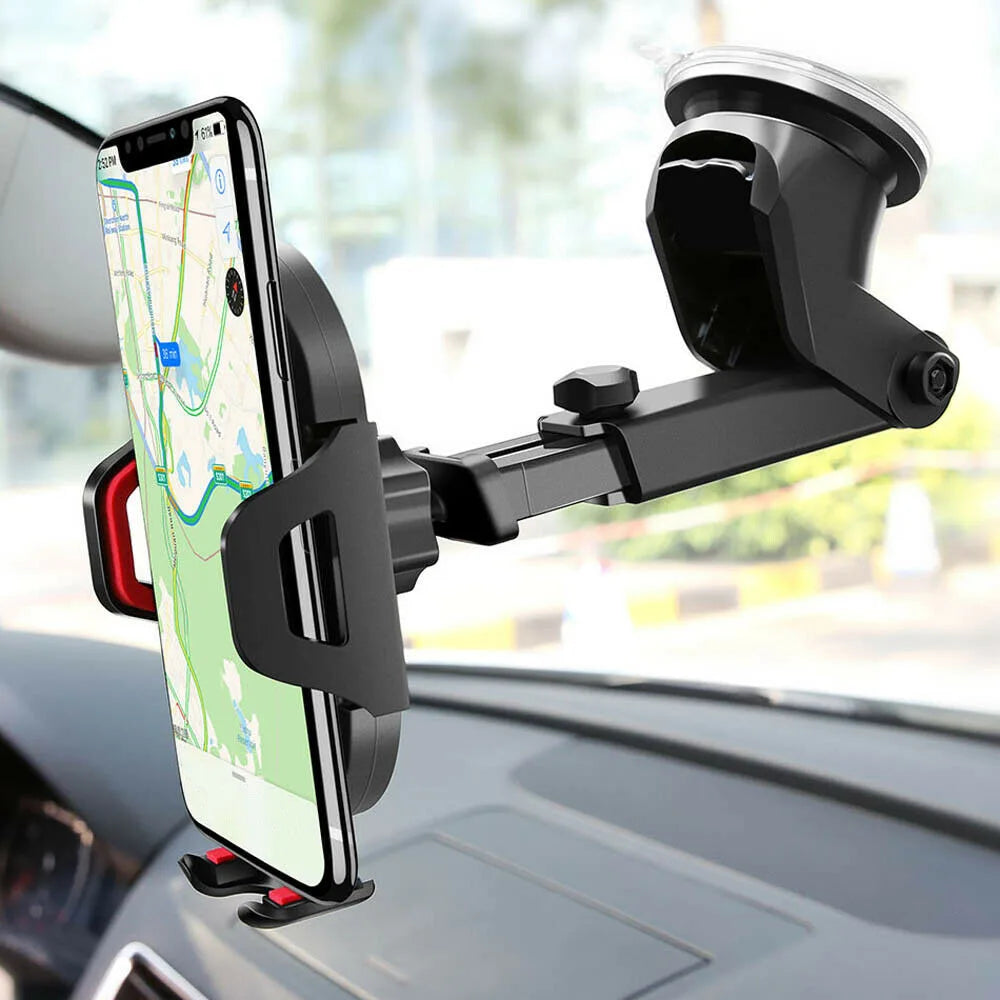 Car 360°Rotate Mobilephone Holder Mount Sucker Retractable Arm Phone Bracket Stand Fit for Iphone 13 12 Pro Max Xiaomi