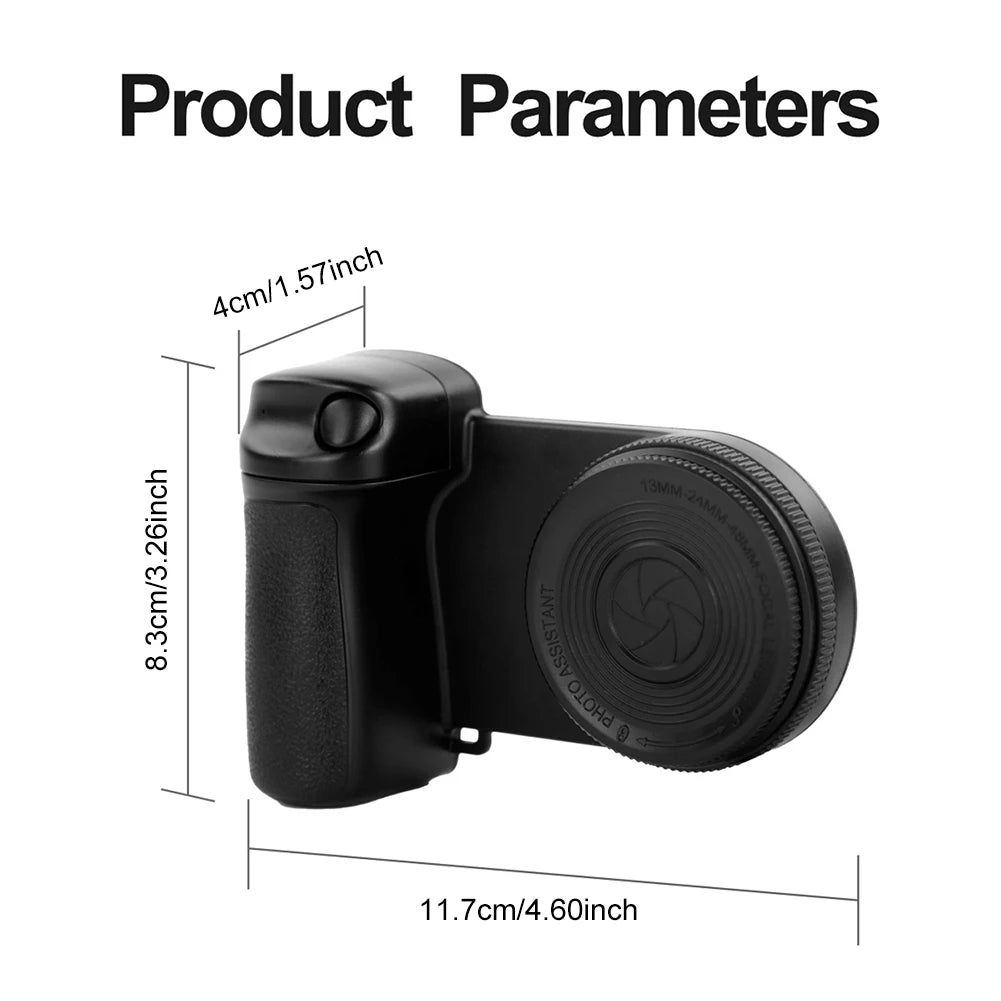 For Magsafe Bluetooth-Compatible Shutter Phone Holder Camera Handle Grip Selfie Stablizer with Fill Light for Android Iphone 16