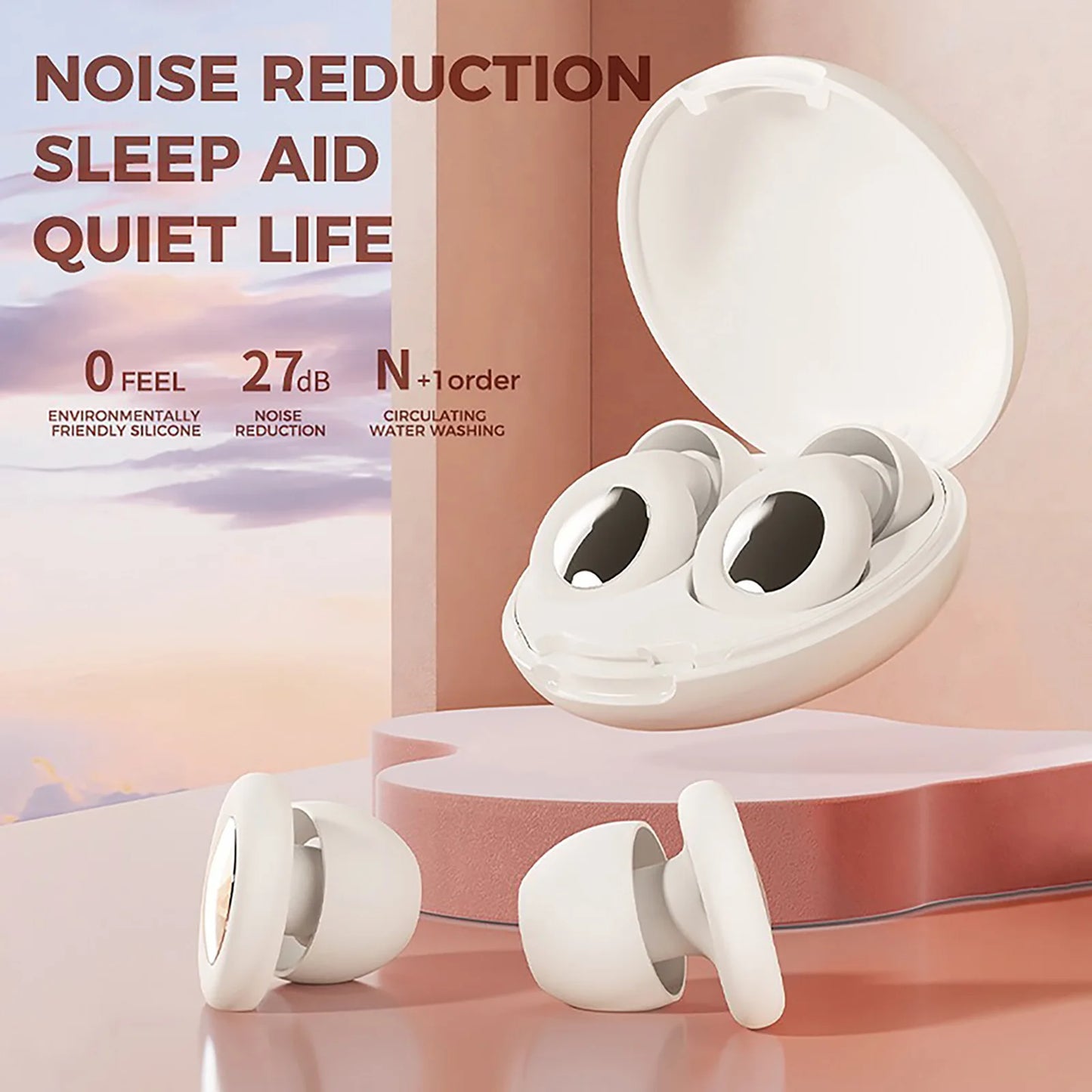 Quiet Ear Plugs for Sleeping Noise Reduction Super Soft Reusable Hearing Protection anti Noise Earplugs for Concerts Travel Work