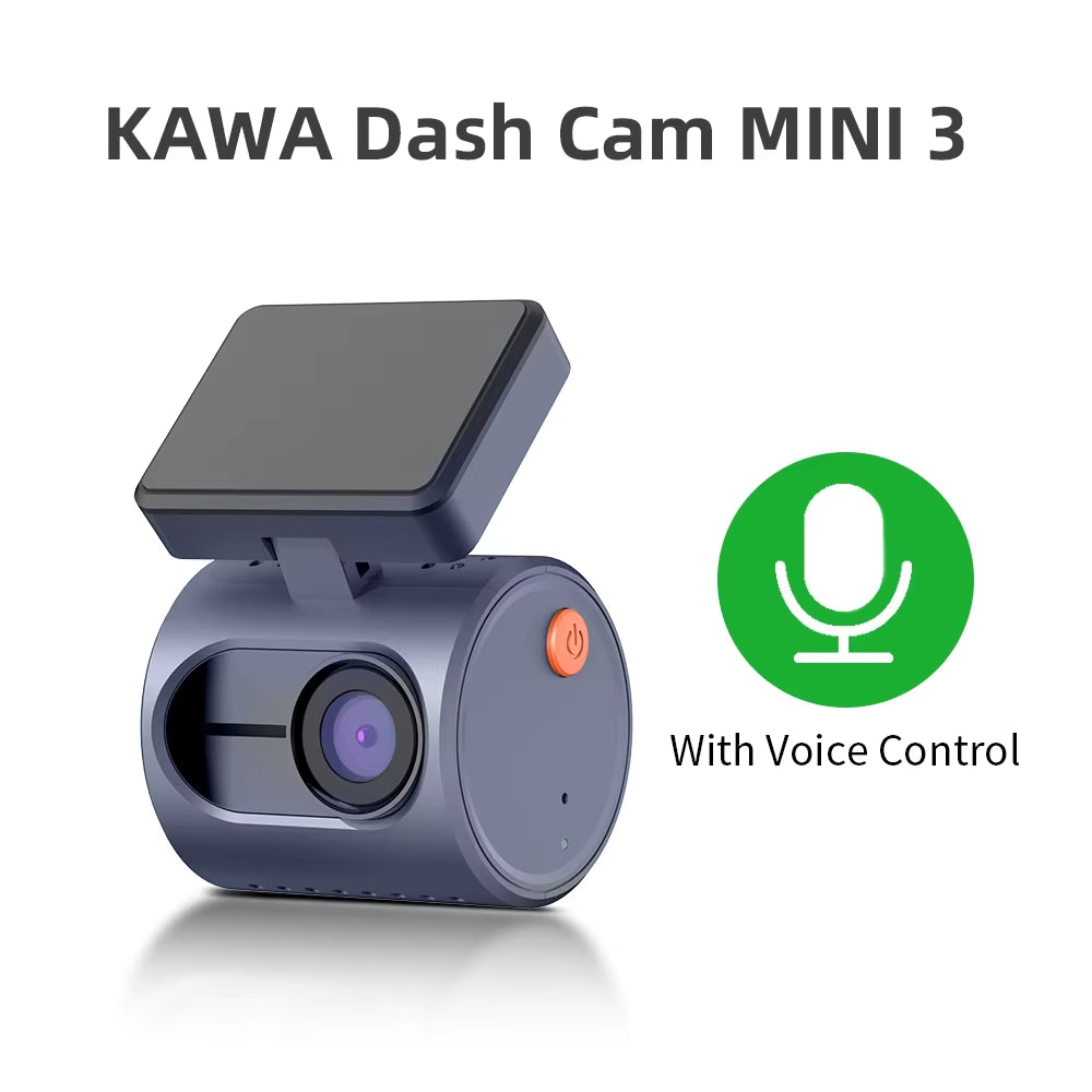 2K Dash Camera for Cars DVR Dash Cam MINI 3 Video Recorder Emergency Voice Control Night Vision Wifi APP Monitor Dashcam