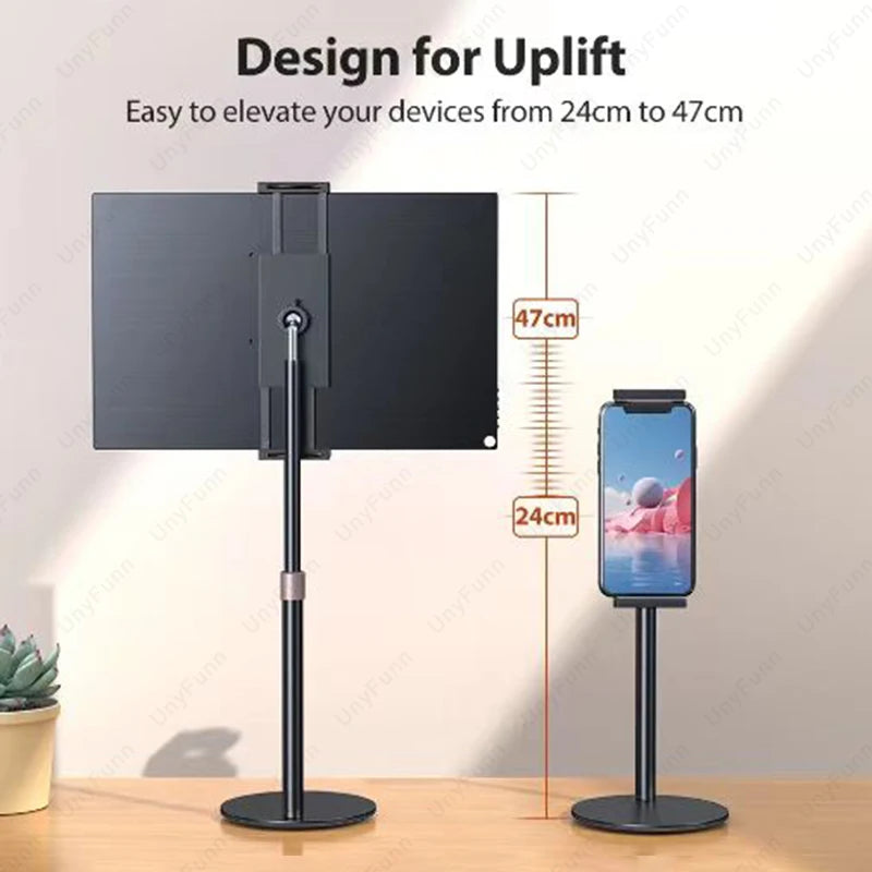 Cdisplay Portable Monitor Stand Adjustable Height Desktop Monitor Bracket for 4.7-17.3 Inch Phone Tablet Monitor Support Holder