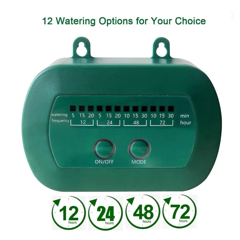 Solar Intelligent Irrigation Kit 6V 2W with Built-In 1800Mah Battery Irrigation for Potted Plants DIY Timed Watering Device
