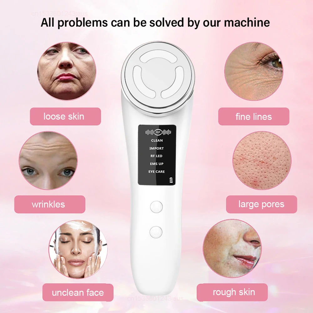 Facial Massager RF Facial Radiofrequency High Frequency Face Lifting Machine EMS Facial Microcurrent Lift Skin Tightening Device