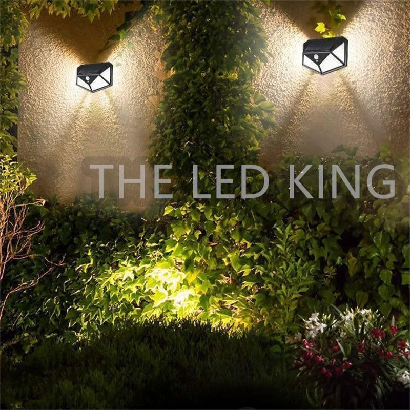 100 LED Solar Light Outdoor Solar Lamp with Motion Sensor Solar LED Light Waterproof Sunlight Powered for Garden Decoration