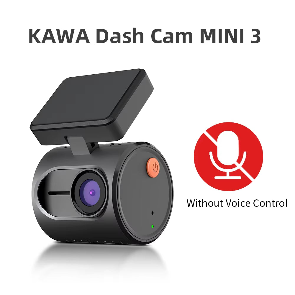 2K Dash Camera for Cars DVR Dash Cam MINI 3 Video Recorder Emergency Voice Control Night Vision Wifi APP Monitor Dashcam