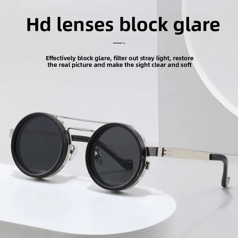 Polarized ND2 400 Adjustable Dimming Sunglasses UV Protection Metal Frame HD Lens for Mountaineering Cycling