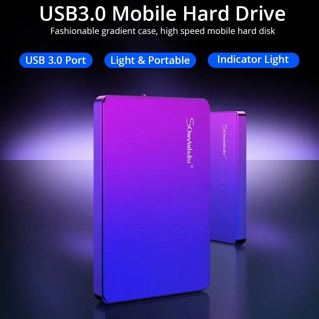 HDD 2.5Inch Portable External Hard Drive 250GB 320GB 500GB 1TB USB3.0 Storage Compatible for PC Laptops TV PS4 Xbox