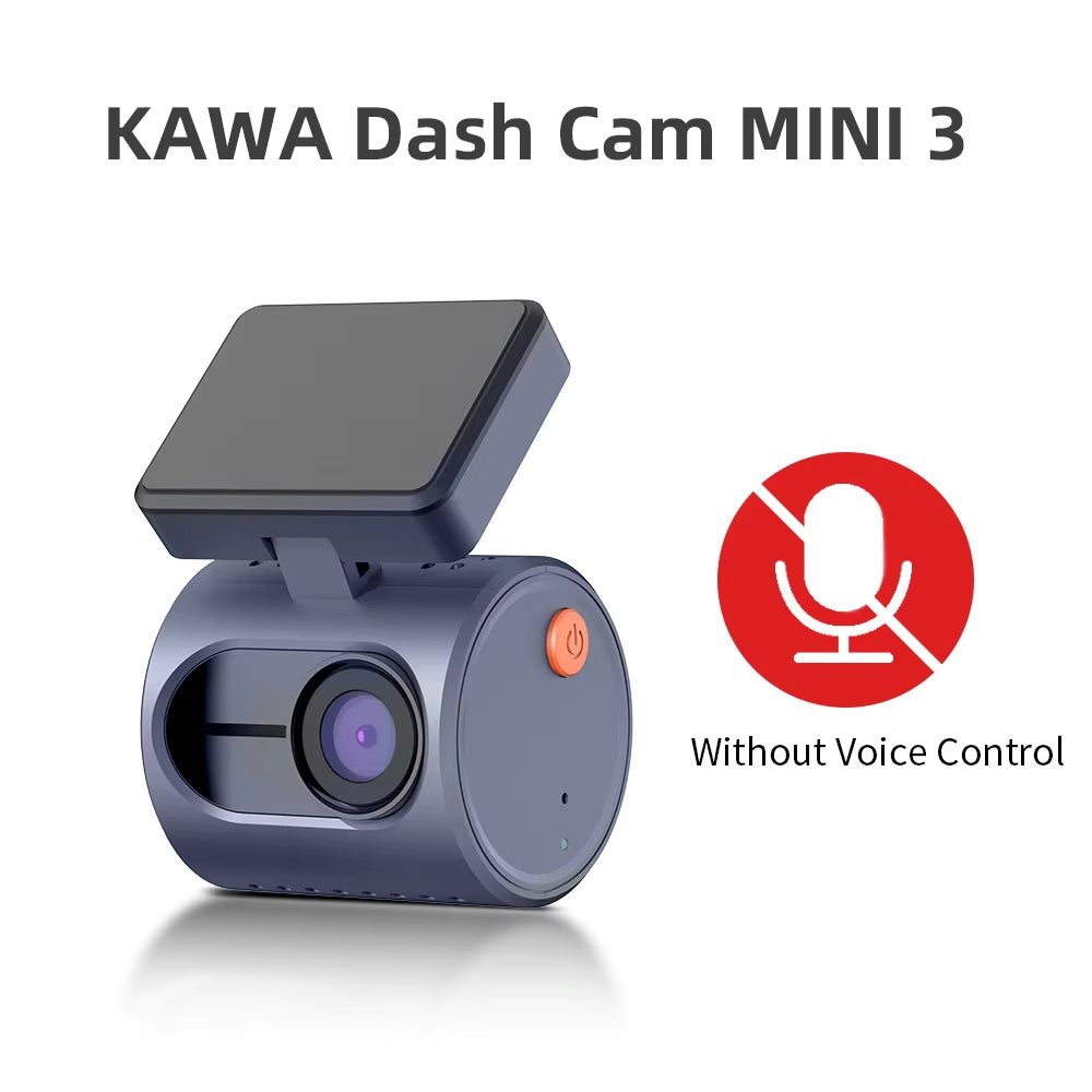 2K Dash Camera for Cars DVR Dash Cam MINI 3 Video Recorder Emergency Voice Control Night Vision Wifi APP Monitor Dashcam