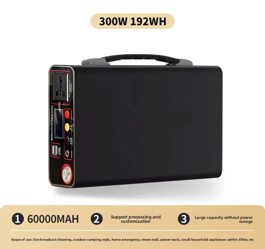 300W 220V 90000Mah Portable Power Station Solar Generator Outdoor Camping Emergency Mobile Power Bank Lifepo4 Backup Battery