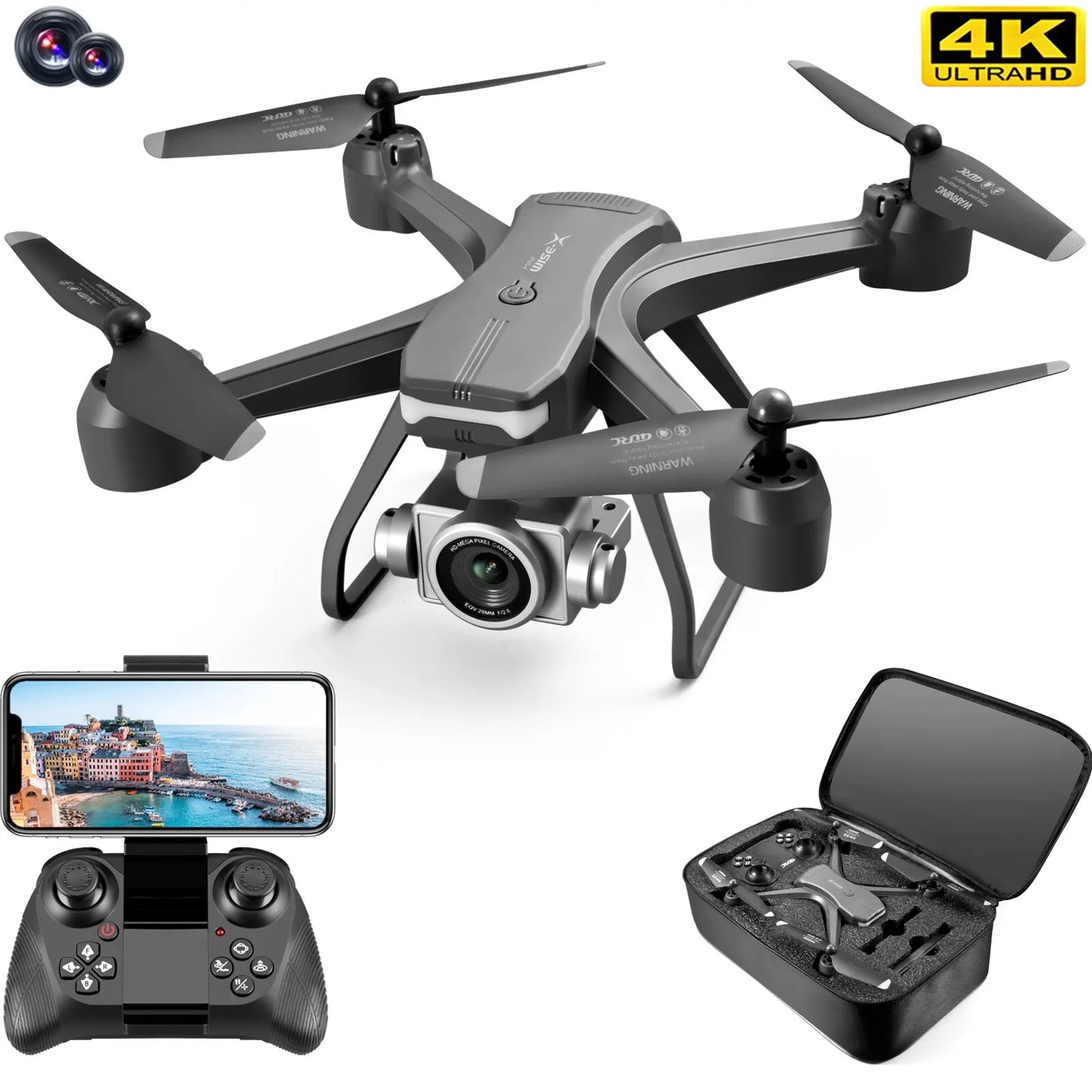 V14 Drone 4K Profession HD Wide Angle Camera 1080P Wifi Fpv Drone Dual Camera Height Keep Drones Camera Helicopter Toys