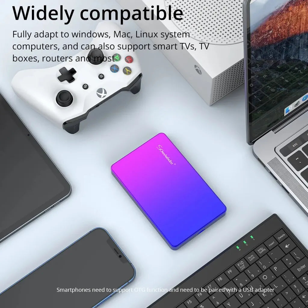 HDD 2.5Inch Portable External Hard Drive 250GB 320GB 500GB 1TB USB3.0 Storage Compatible for PC Laptops TV PS4 Xbox