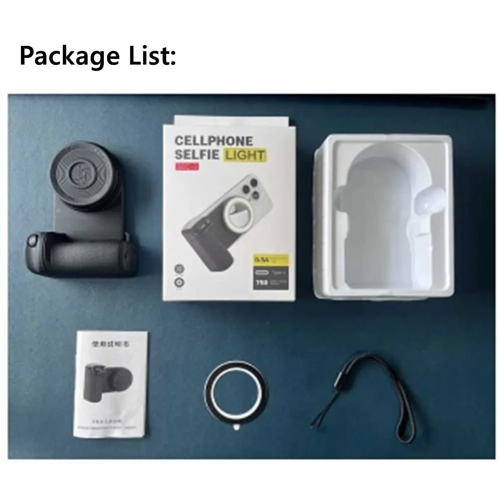 2025 Magsafe Smartphone Camera Shutter Grip Bluetooth Selfie Handle Camera Photo Stabilizer with Fill Light for Iphone Android