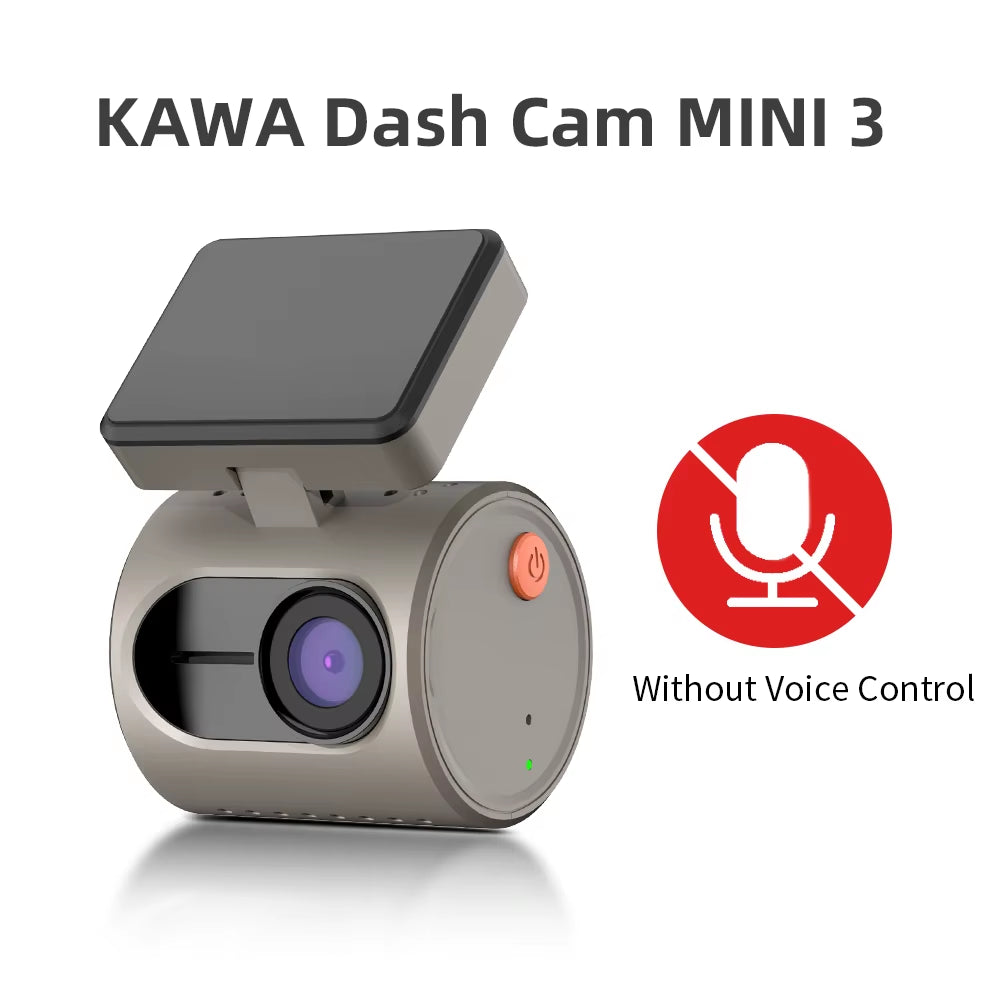 2K Dash Camera for Cars DVR Dash Cam MINI 3 Video Recorder Emergency Voice Control Night Vision Wifi APP Monitor Dashcam