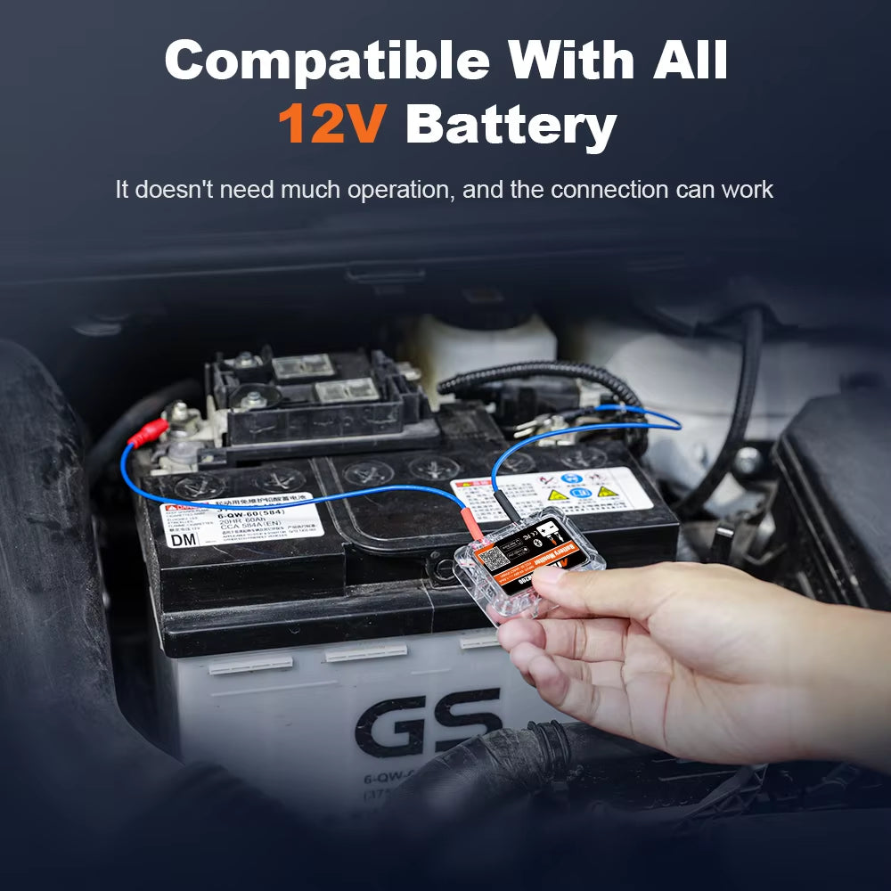 BM200 12V Battery Monitor Wireless Bluetooth Car Battery Health APP Monitoring Battery Tester Tools for Android IOS