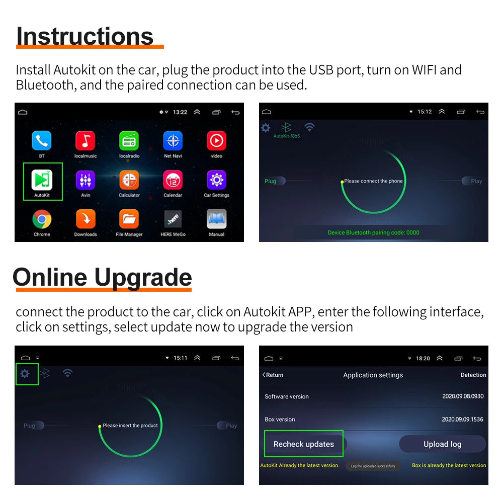 Wireless Apple Carplay Dongle USB Android Auto for Android Car Unit Ios Car Play Auto Connect Autokit Mirrorlink Box