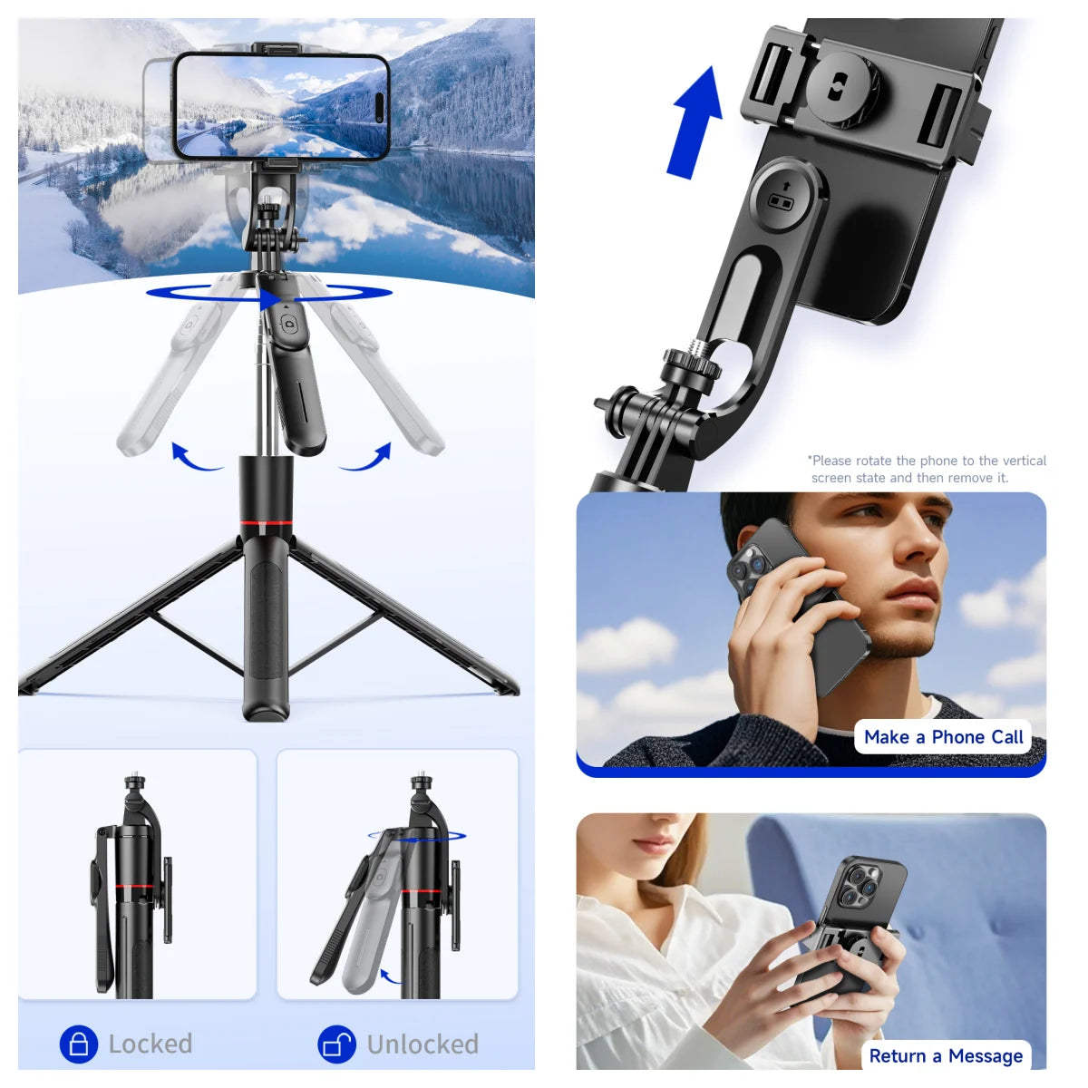 Monopod Remote Shutter with Fill Light for Iphone Samsung Xiaomi Phone Holder Mini Tripod Wireless Bluetooth Selfie Stick