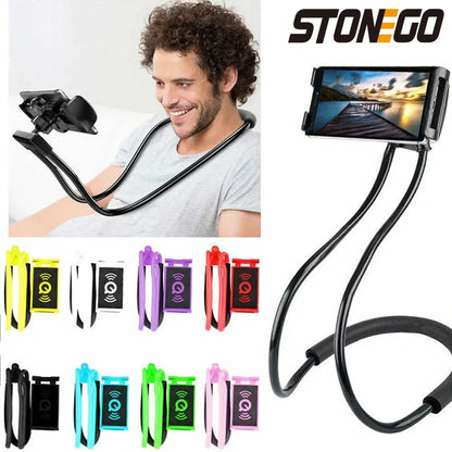 Mobile Phone Holder Hanging Neck Lazy Cellphone Mount Accessories Adjustable 360 Degree Phones Holder Stand for Iphone