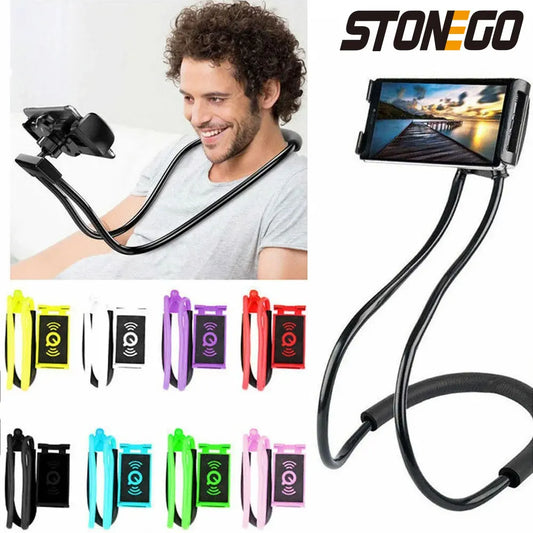 Mobile Phone Holder Hanging Neck Lazy Cellphone Mount Accessories Adjustable 360 Degree Phones Holder Stand for Iphone