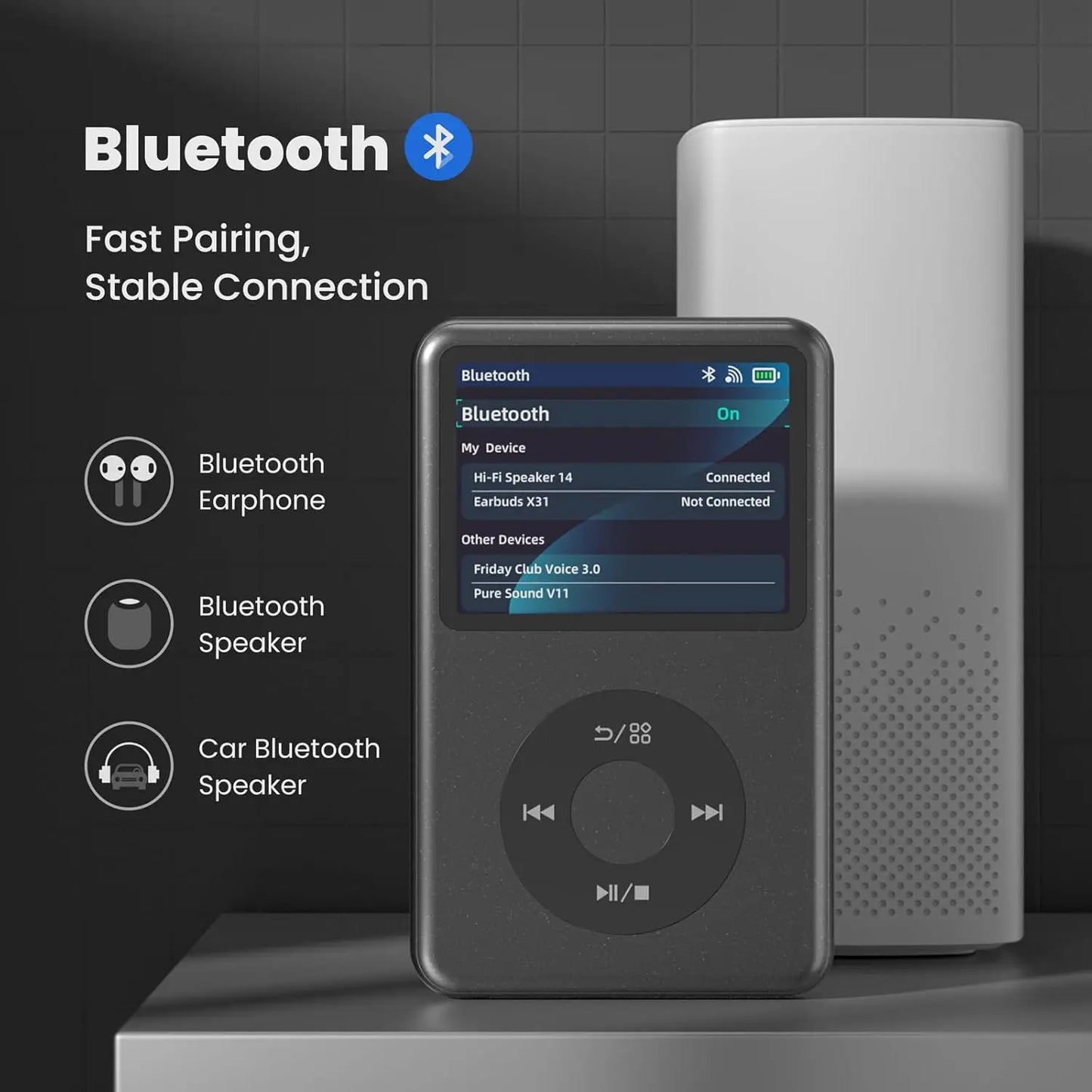 128GB Ipod Classic Reproductor Mp3 Music Player Bluetooth Speakers, Support Fm Radio, Video, Hifi Ipod Touch Walkman