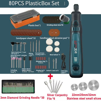 5000-10000-15000R 3.6V USB Wireless Electric Drill Engraving Pen Mini Grinder for Grinding/Polishing/Engraving/Drilling/Cutting