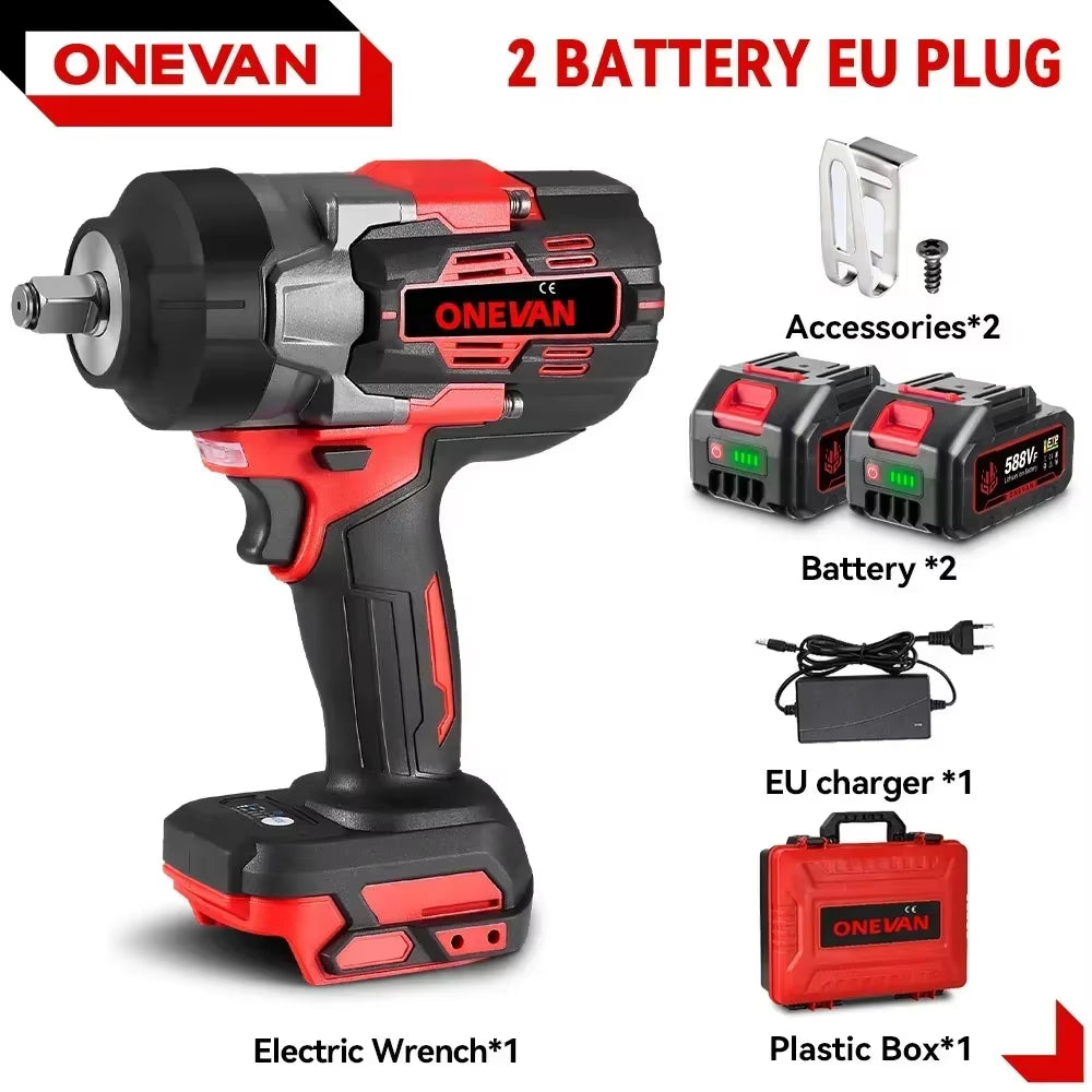 2800N.M 2800W Brushless Electric Impact Wrench 1/2 Inch Cordless Wrench Screwdriver Power Tool for Makita 18V Battery Pin